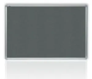 Filcová šedá tabule v hliníkovém rámu 180 x 90 cm
